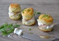 Dill weed scones with smoked trout