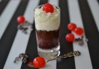 Black forest cupcakes served in a glass