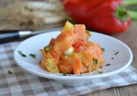 Sweet potato salad with carrots and bell pepper