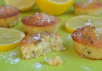 Lemon sugar and basil cakes