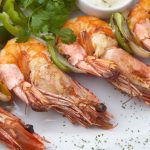 grilled shrimps with vegeables